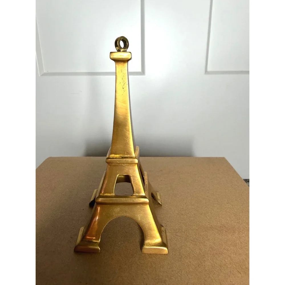 Restoration Hardware Brass Eiffel‎ Tower Figurine Gold Paris Decor Sculpture 5in